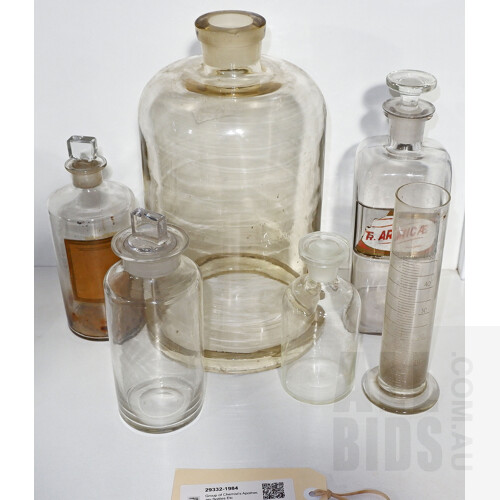 Group of Chemist's Apothecary Bottles Etc