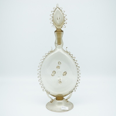 Venetian Lamp Blown Decanter Attributed to Salviati & Co, Early 20th Century