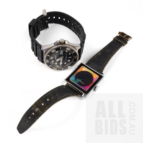 Tian Harlan Chromachron Wrist Watch with a Lorus Water 100m Resit Watch