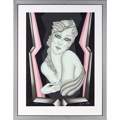 Gustave Kaitz (1913-1992) Gatsby Girl, Lithograph Artist Proof