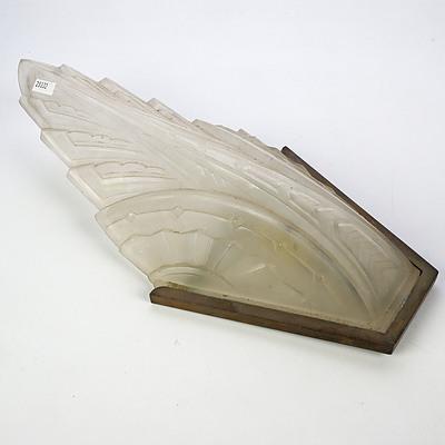 Art Deco Moulded Glass Electric Wall Scone