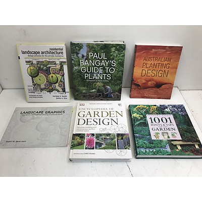 Landscape/Garden Design Books -Lot Of Six