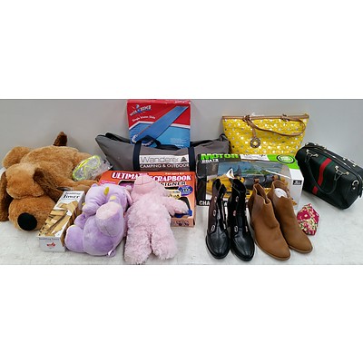 Large Selection of Toys, Games, Camping Equipment, Handbags, Purses and Women's Footwear