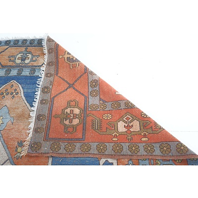 Large Antique Turkish Konya Hand Knotted Wool Pile Carpet