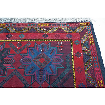 Very Large Caucasian Kazak Hand Knotted Wool Pile Carpet with Inscription Dated 1968
