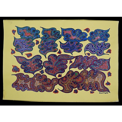 Nyuringka (working late 1960s, Pitjantjatjara language group), Three Untitled Works, Gouache on Paper (3)