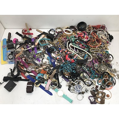 Large Collection Of Costume Jewellery And Watches