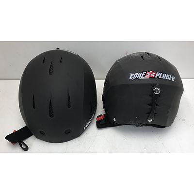 Racer Protective Gear Core Xplorer Snow Helmets -Lot Of Two
