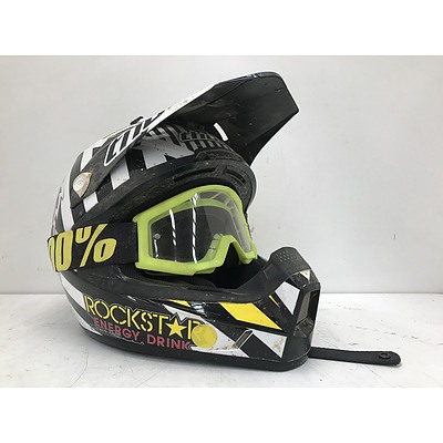 Thor Size S Dirtbike Helmet With Goggles
