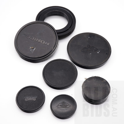 Assorted caps and Filters for Enlarger Lenses