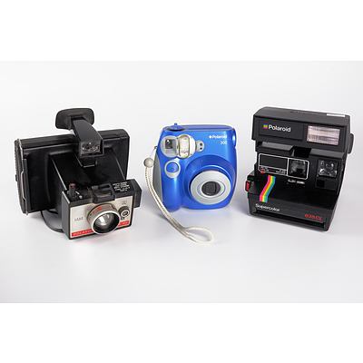 Polaroid Supercolour 635CL, Colorpak 80 and Polaroid 300 Cameras