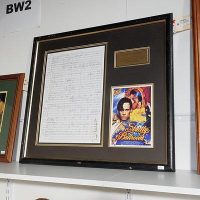 Framed Strictly Ballroom 'Scot and Fran's Paso Doble' with Facsimile Music Score
