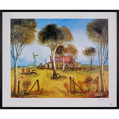 A Framed Digital Print of a Pro Hart Oil Painting, Signed by David Hart