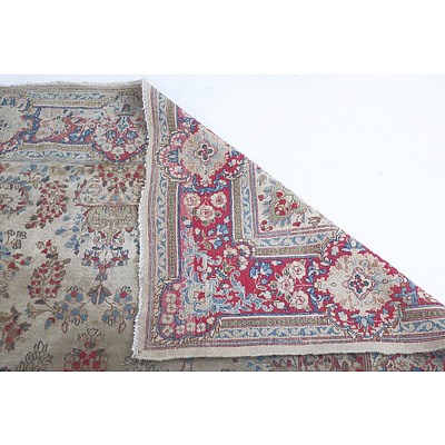 Persian Kerman Hand Knotted Wool Pile Carpet
