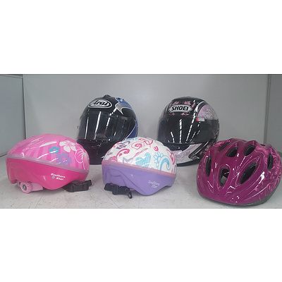 Bulk Lot Of Motorcycle and Bicycle Helmets