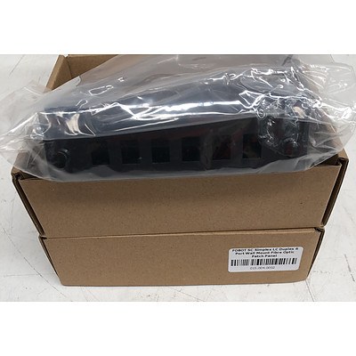 FOBOT SC Simplex LC Duplex 6 Port Wall Mount Fibre Optic Patch Panel - Lot of Two *Brand New