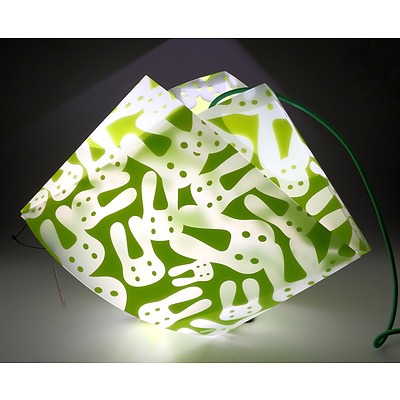 SLAMP Gemmy Suspension Green Rabbits Suspension Lamp - Lot of Seven - RRP $2310.00 - Brand New