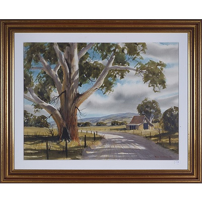 Jack McDonough (born 1916), Country Landscape, Watercolour