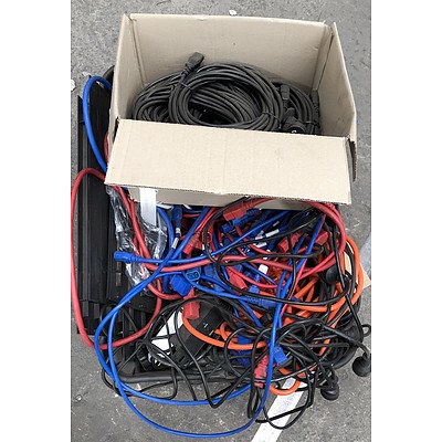 Bulk Lot of Assorted Power Cables & PDUs