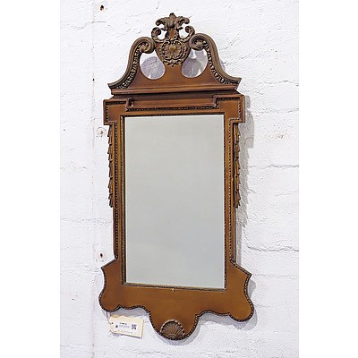 Georgian Style Painted Wood and Gesso Wall Mirror