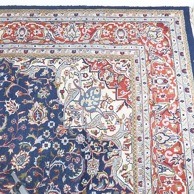 Persian Kashan Hand Knotted Wool Pile Carpet
