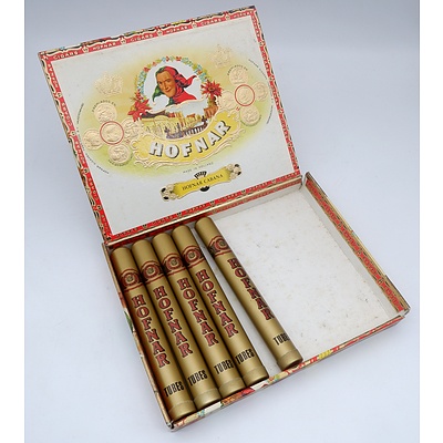 Hofnar Cabana Holland - Part Box of Five Cigars in Metal Tubes