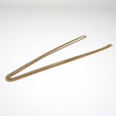 9ct Yellow Gold File Curblink Chain, 6.8g