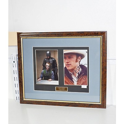 Framed Heath Ledger Memorabilia