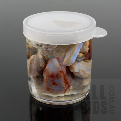 Jar of Australian Uncut Opals