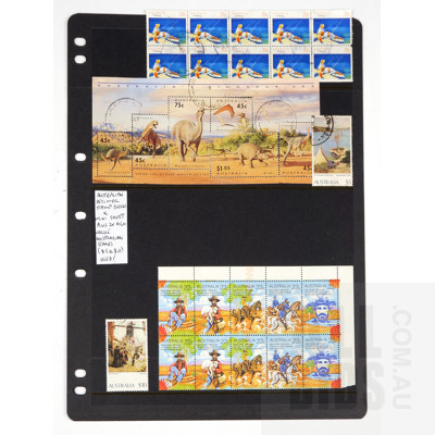 Australian Decimal Stamp Blocks and Mini Sheet with 2 x High Value Australian Stamps