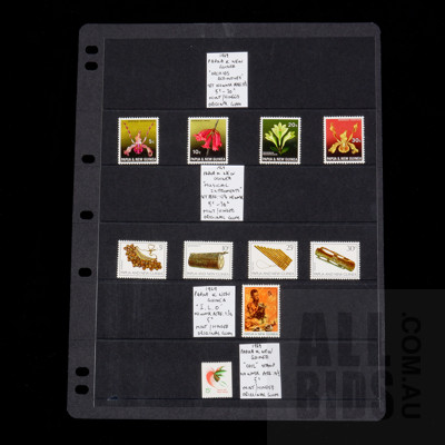 Collection of 1969 Papua and New Guinea Stamp Sets
