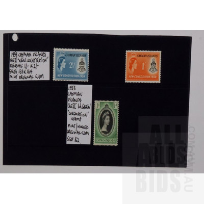1959 Cayman Islands Queen Elizabeth Stamps