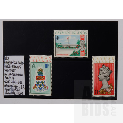1969 Cayman Islands Queen Elizabeth II Short Stamps Set
