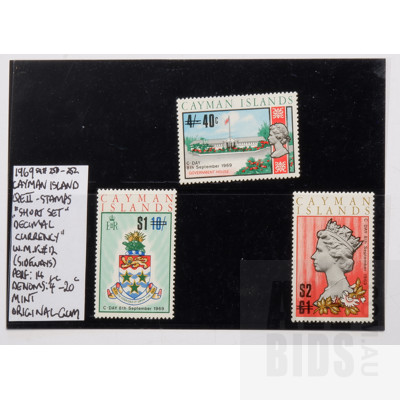 1969 Cayman Islands Queen Elizabeth II Small Stamp Set