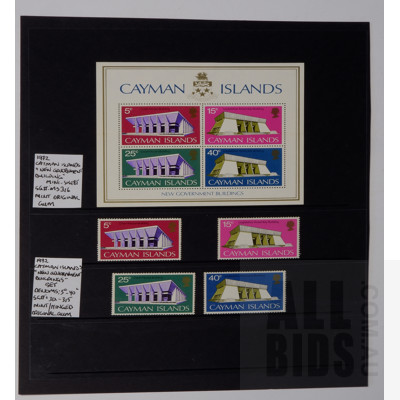 1972 Cayman Islands New Government Building Stamp Sets