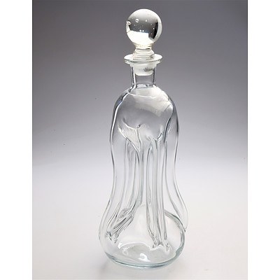 Large Kluck Kluck Glass Decanter with Stopper