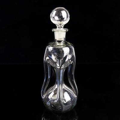 A Kluck Kluck Glass Decanter with Stopper