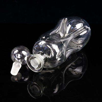 A Kluck Kluck Glass Decanter with Stopper