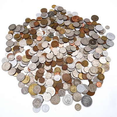 Large Collection Assorted International Coins Approximately 2kg