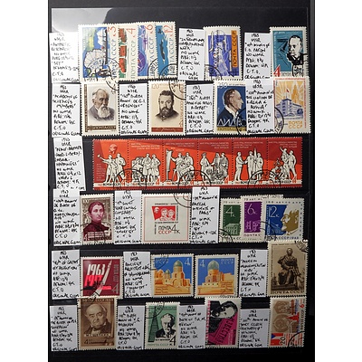 Sheet of USSR Stamps, Including "Antarctic research", "International Correspondence Week" and More