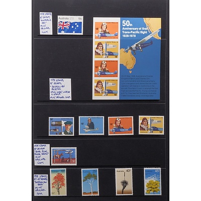 Sheet of 1978 Australian Stamps, Including 18c Mini Sheet Imperf 