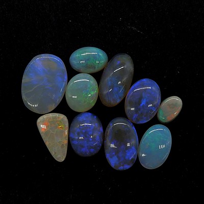Nine Pieces of Crystal Opal