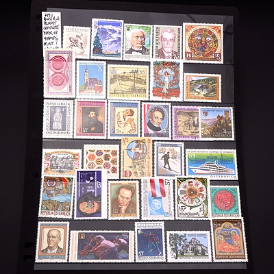 1990 Austrian Near Complete Year of Stamps