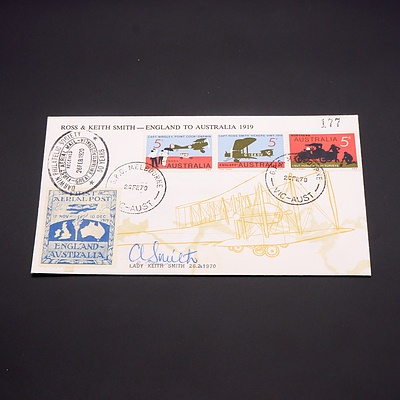 1970 Australian No.177 Cover Commemorating The First GB/Australia Arial Mail