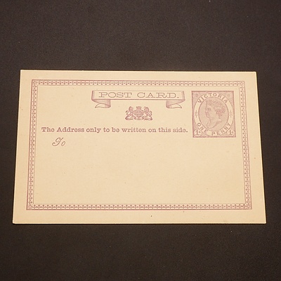 1900s Victoria State Queen Victoria 1d Violet Post Card