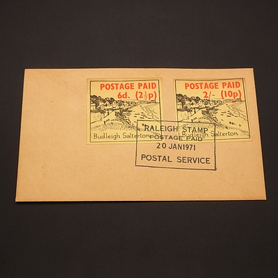 20/01/1971 UK Postal Strike Cover Canceled Raleigh Stamp Postal Service