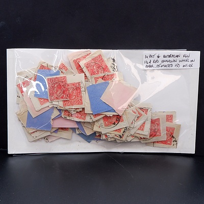 Packet of Australian King George V 1 1/2d Red Stamps
