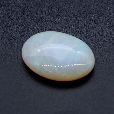 White Opal Cabochon, Medium Play of Colour 8.21ct