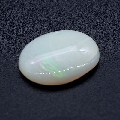 White Opal Cabochon, Medium Play of Colour 3.56ct