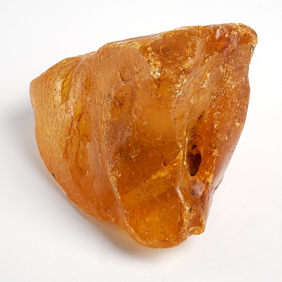 Very Large natural Amber Piece with Unidentified Inclusions